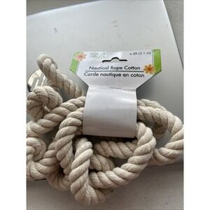 Floral Garden Decorative Nautical Rope Cotton 6.8ft 2.1m